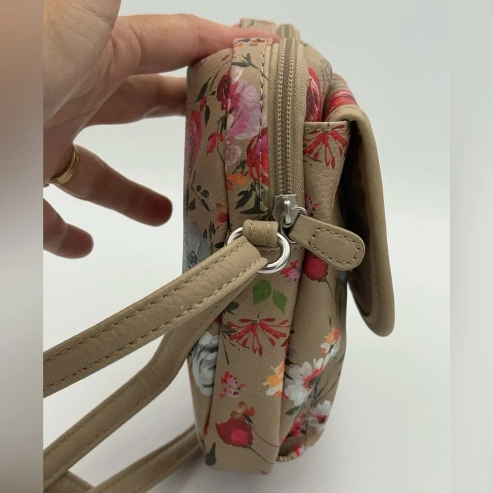 MultiSac Mini Micro Everest Crossbody Shoulder Bag Purse Floral Print Adjust EUS - Picture 7 of 10